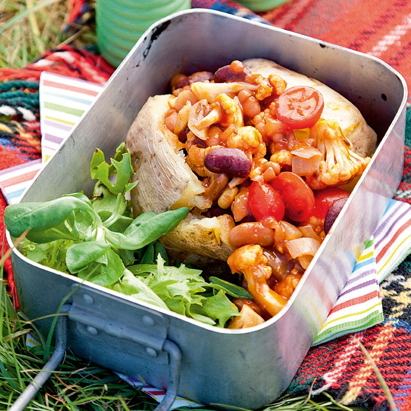 Photo of Fire baked potatoes with spicy beans by WW