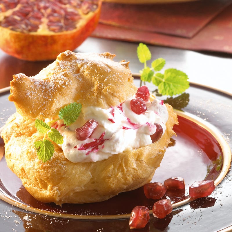 Foto Windbeutel mit Granatapfelcreme von WW