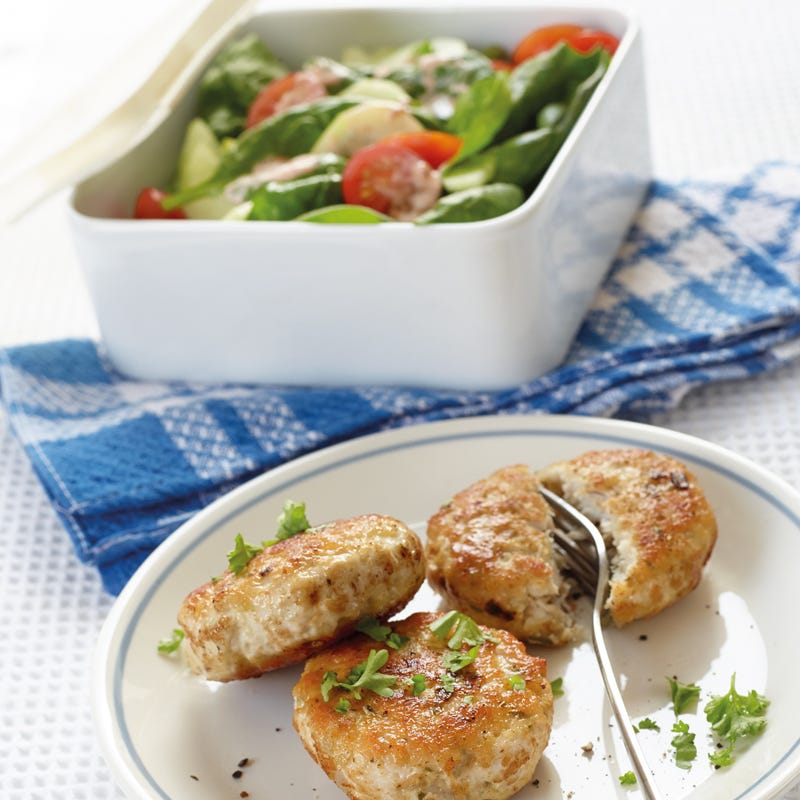 Foto Putenfrikadellen mit Spinatsalat von WW