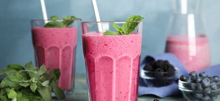 Berry & strawberry milkshake