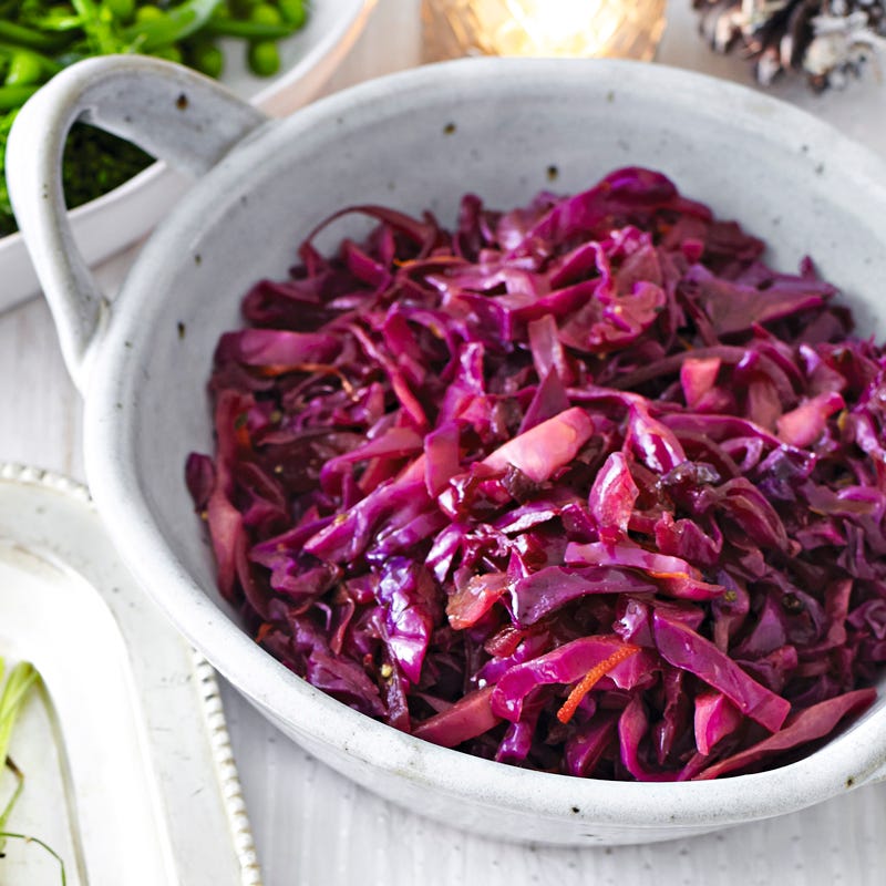 Foto Rotkohl mit Wacholderbeeren und Orangen von WW