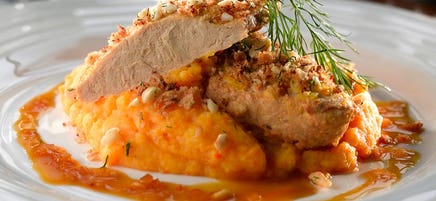 Festive quorn fillet with orange
