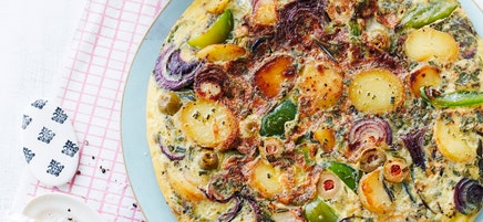Frittata mit Kartoffeln und Paprika