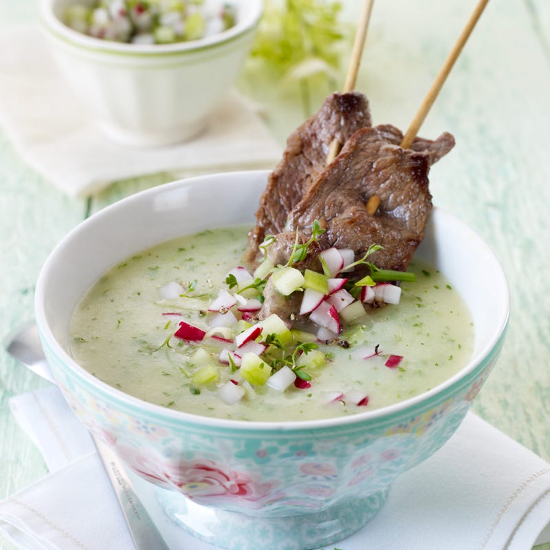 Kressesüppchen mit Radieschensalsa