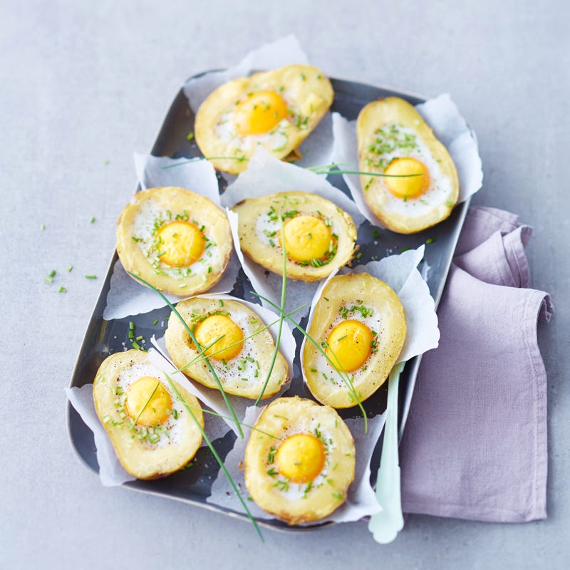 Gefüllte Kartoffeln mit Ei