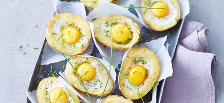 Gefüllte Kartoffeln mit Ei