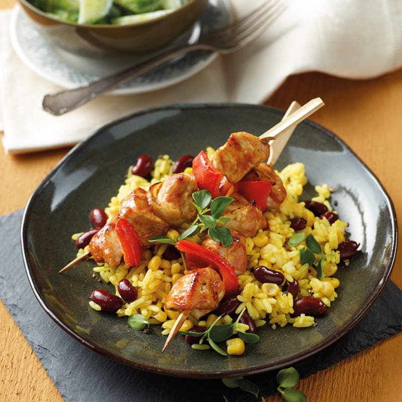 Foto Putenschaschlik mit Kurkumareis von WW