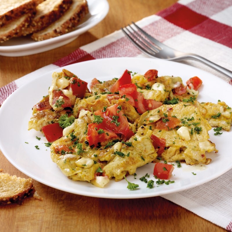 Tomaten-Käse-Rührei
