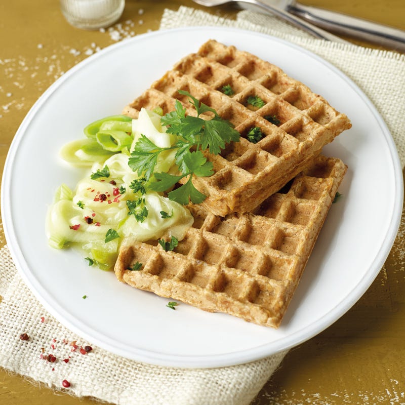 Foto Gemüsewaffeln mit Lauchsauce von WW