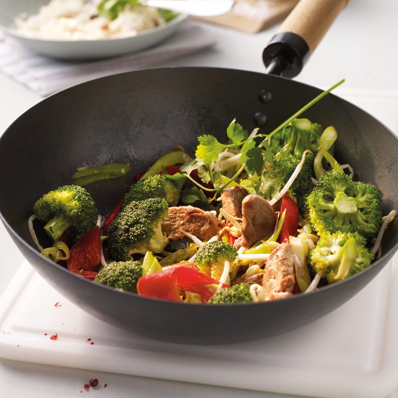 Foto Blitzente mit Wokgemüse von WW