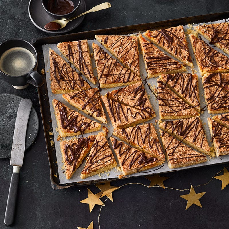 Nussecken mit Schokolade