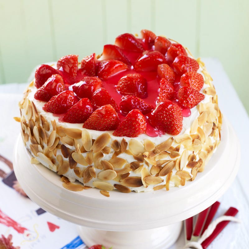 Muttertagsherz mit Erdbeeren