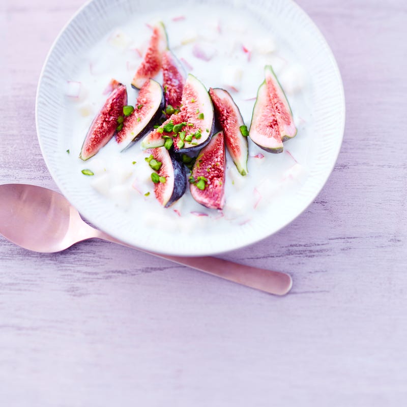 Foto Sojajoghurt mit Feigen und Pistazien von WW