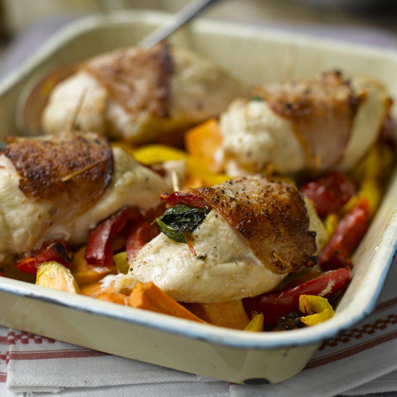 Foto Gefüllte Hähnchenbrust mit Paprika und Spinat von WW