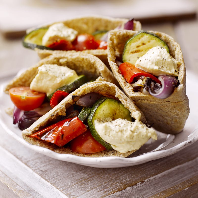 Photo of Pittas with houmous & veg by WW
