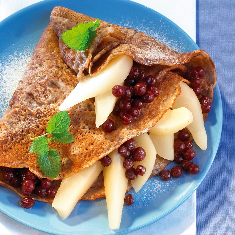 Foto Schokocrêpes mit Birnenfüllung von WW