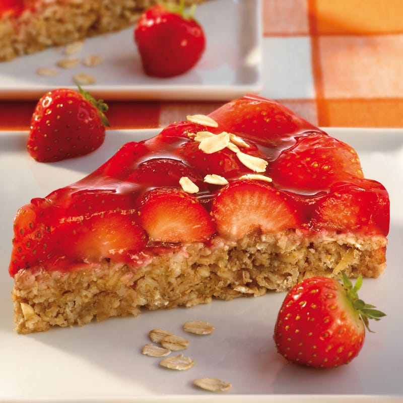 Haferflocken-Erdbeer-Kuchen