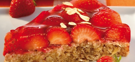 Haferflocken-Erdbeer-Kuchen