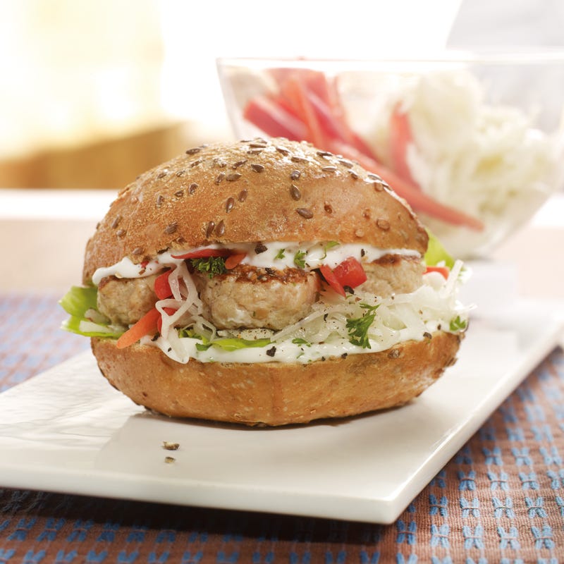 Foto Frikadellenbrötchen mit Krautsalat von WW