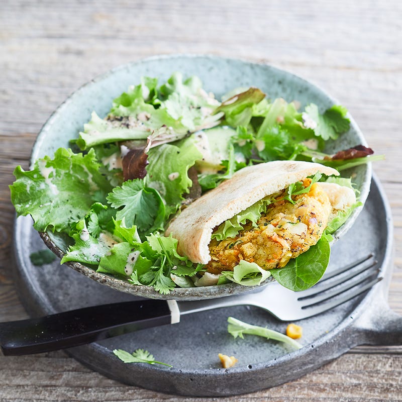 Photo of Vegetable halloumi burgers in mini pittas by WW