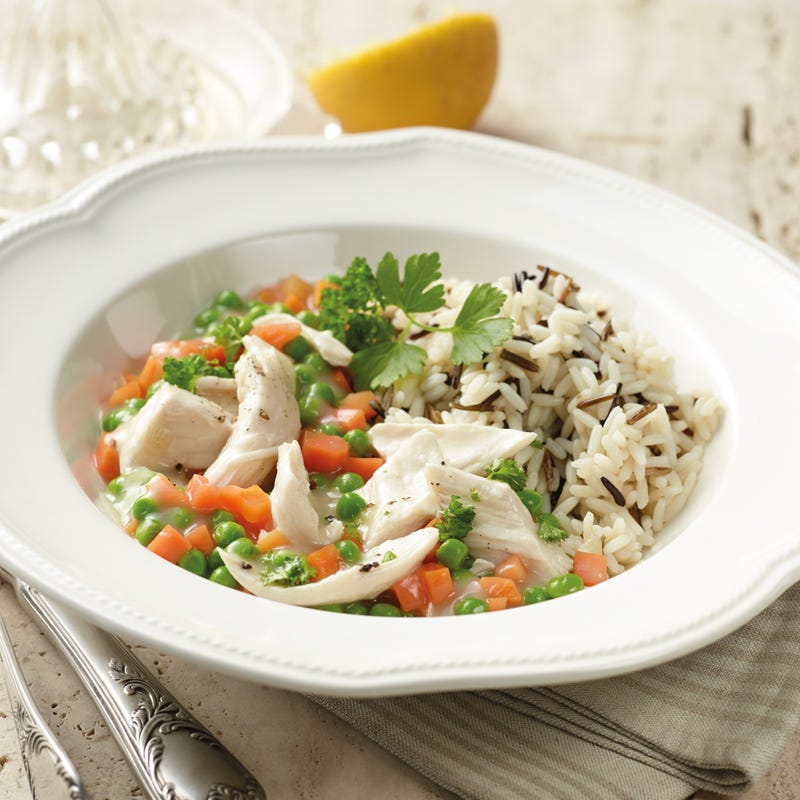 Foto Hühnerfrikassee mit Erbsen von WW