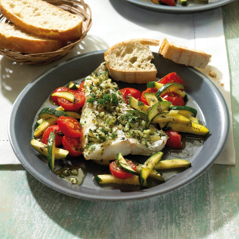 Kräuter-Zwiebel-Fisch aus dem Ofen