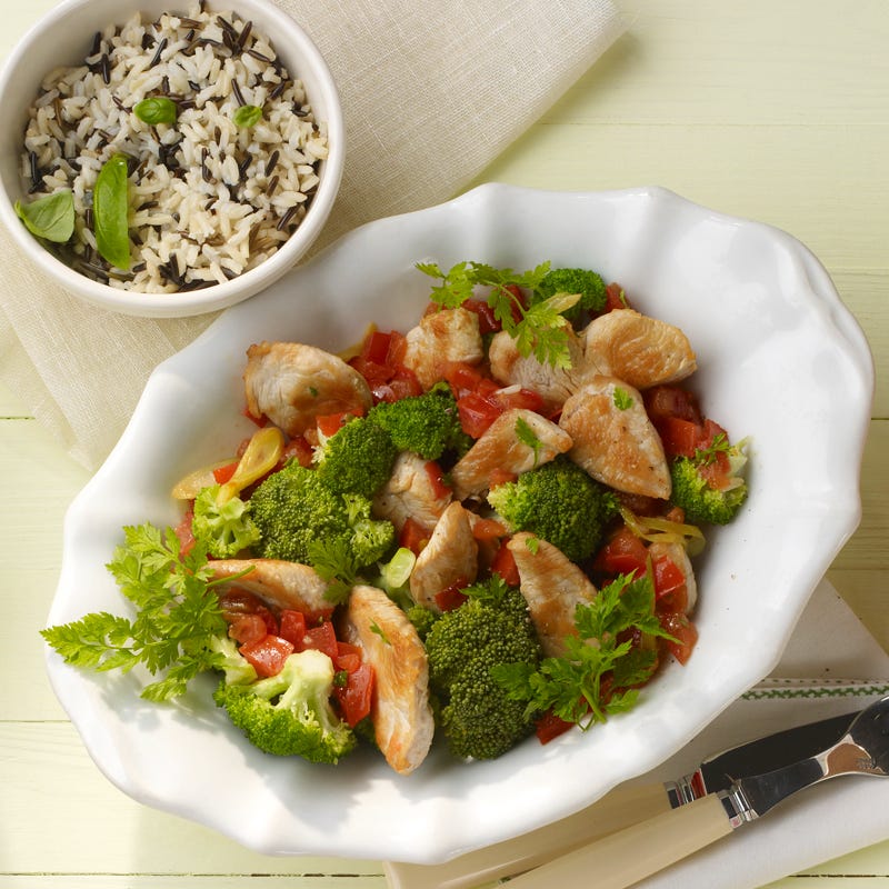 Foto Geflügelstreifen mit Gemüse von WW