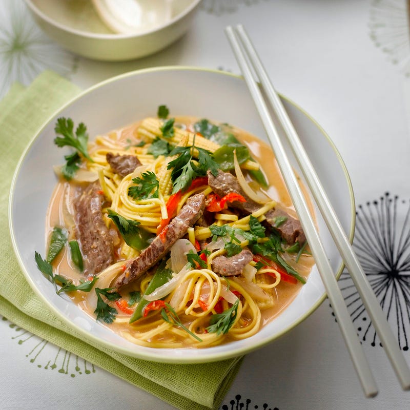 Foto Thai-Curry mit Rindfleisch und Nudeln von WW