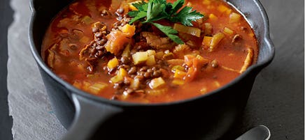 Lentil & vegetable soup