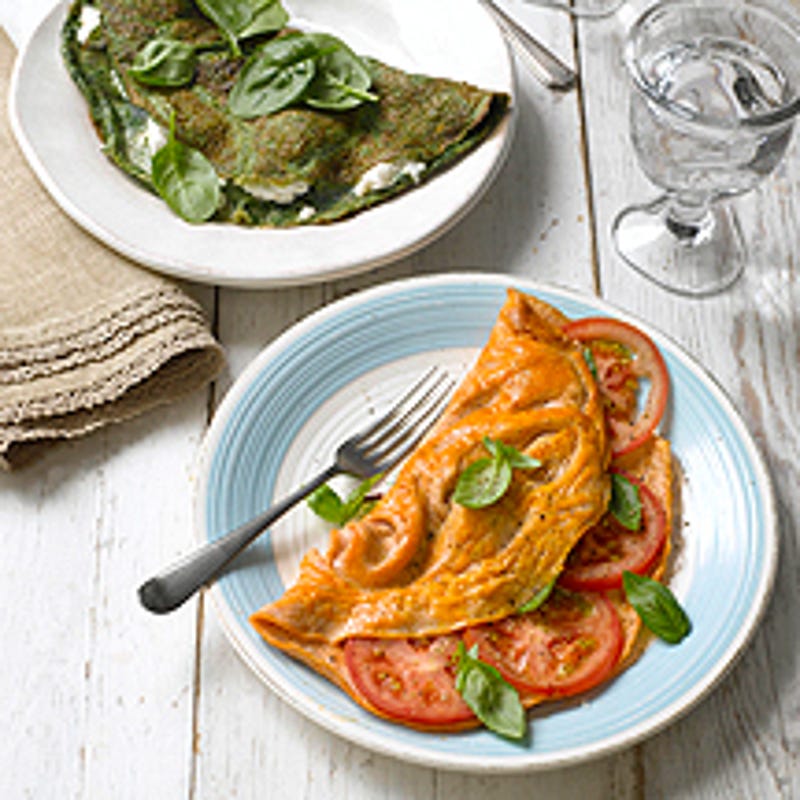 Tomato & basil omelette