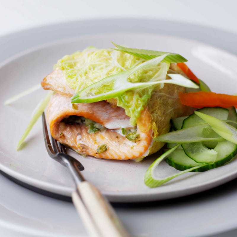 Photo of Trout fillets in Chinese leaf parcels by WW