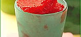 Granité de framboises au jus de lime