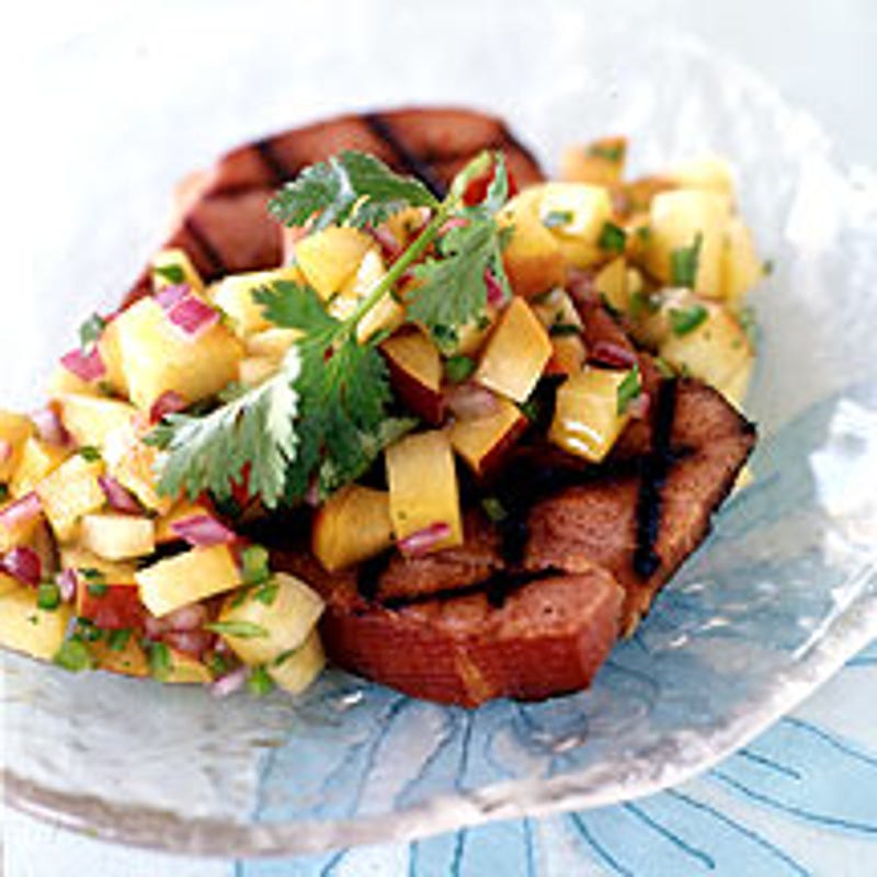Photo of Grilled ham steak with nectarine salsa by WW