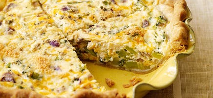 Quiche au brocoli et au cheddar