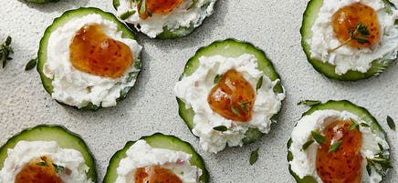 Bouchées crémeuses au concombre