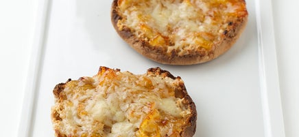 English Muffin with Marmalade and Sharp Cheese