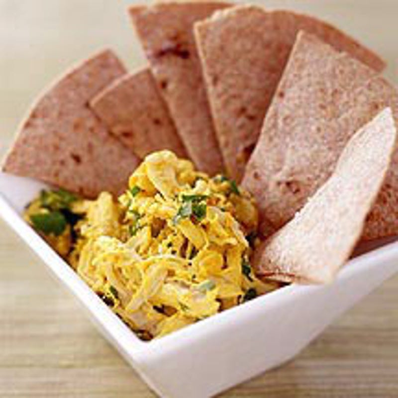 Photo of Curried Chicken Salad with Baked Whole-Wheat Tortilla Chips by WW