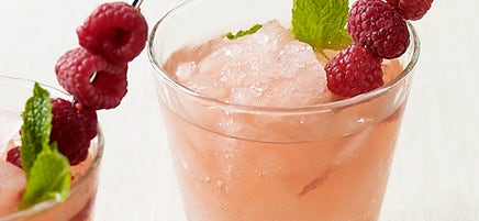 Raspberry-lemonade vodka slushies