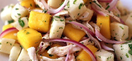 Tropical Mango-Jicama Chicken Salad