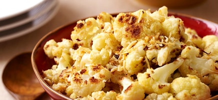 Roasted Cauliflower with Parmesan Cheese