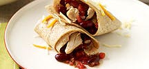 Slow cooker chicken burritos