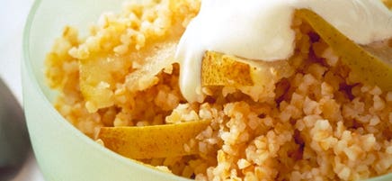 Breakfast Bulgur with Pears