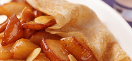 Pear breakfast crepes