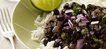 Haricots noirs et riz cubains