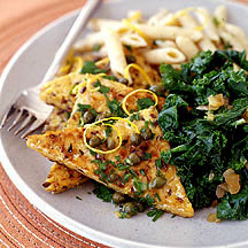 Photo of Tempeh Piccata with Kale and Whole-Wheat Spaghetti by WW