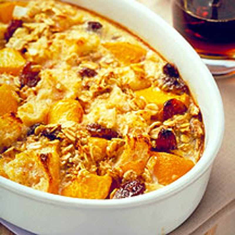 Photo de Pain perdu à la crème dessert aux pêches pour le petit-déjeuner par WW