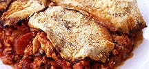 Eggplant and Greek chicken casserole