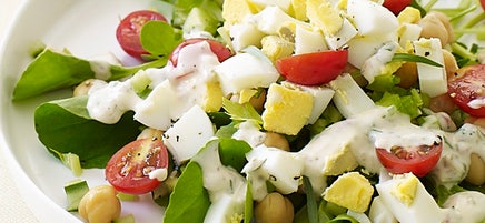 Chopped Egg Salads over Watercress with Tarragon Vinaigrette