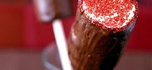 Chocolate-Covered Marshmallow Lollipops
