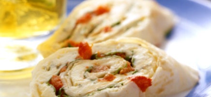 Roasted Red Pepper and Arugula Pinwheels